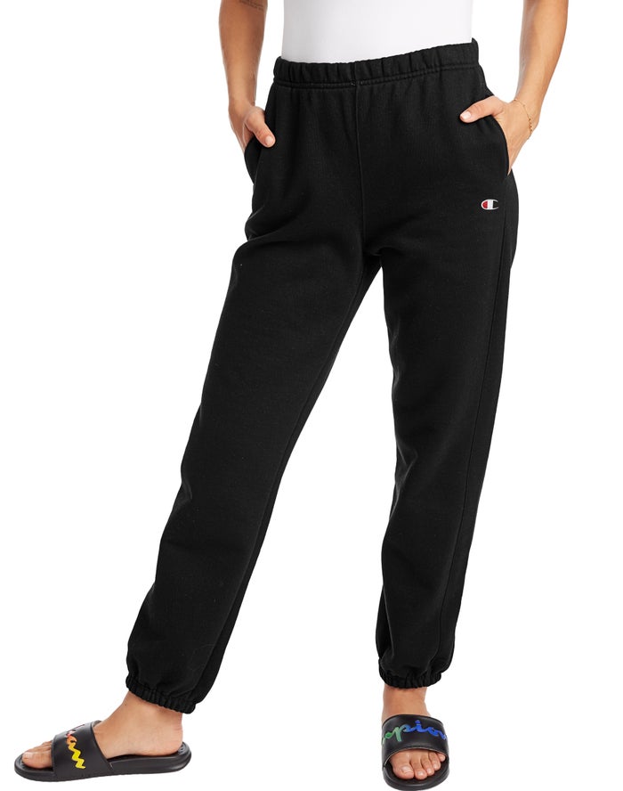 Champion Reverse Weave Boyfriend Trainingsbroek Dames - Zwart - Belgie 3415JLYHN